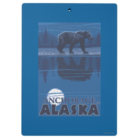 Beer in Moonlight - Anchorage, Alaska Klembord (Achterkant)