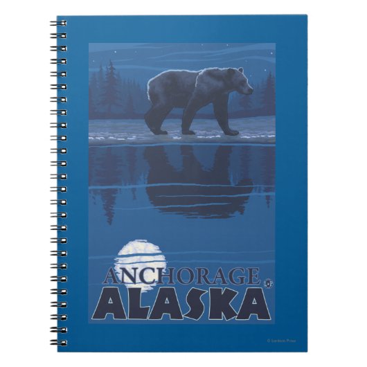 Beer in Moonlight - Anchorage, Alaska Notitieboek (Voorkant)
