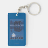 Beer in Moonlight - Anchorage, Alaska Sleutelhanger (achterkant)