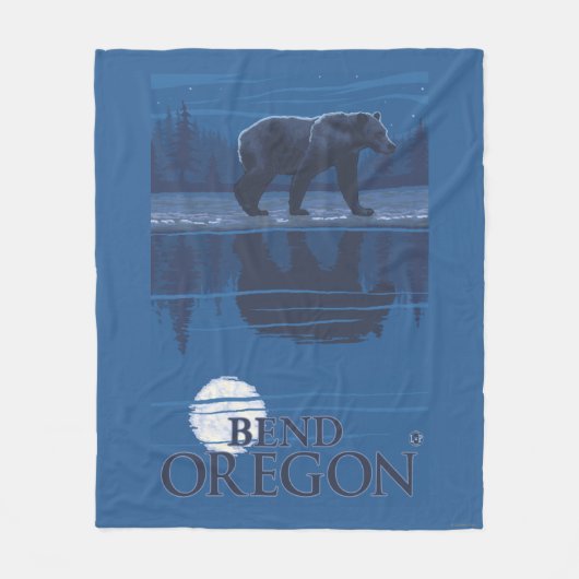 Beer in Moonlight - Bend, Oregon Fleece Deken (Voorkant)