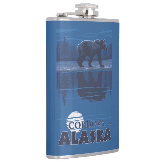 Beer in Moonlight - Cordova, Alaska Heupfles (Rechts)