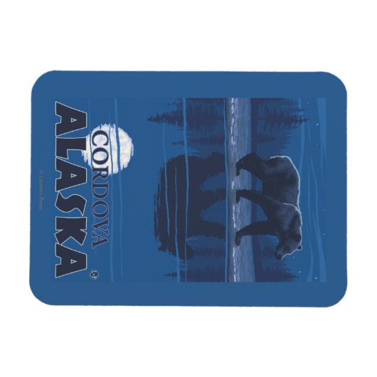 Beer in Moonlight - Cordova, Alaska Magneet (Horizontaal)