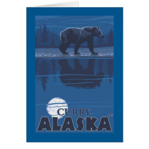Beer in Moonlight - Curry, Alaska