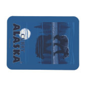 Beer in Moonlight - Curry, Alaska Magneet (Horizontaal)