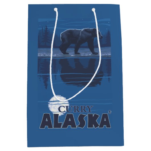 Beer in Moonlight - Curry, Alaska Medium Cadeauzakje (Voorkant)