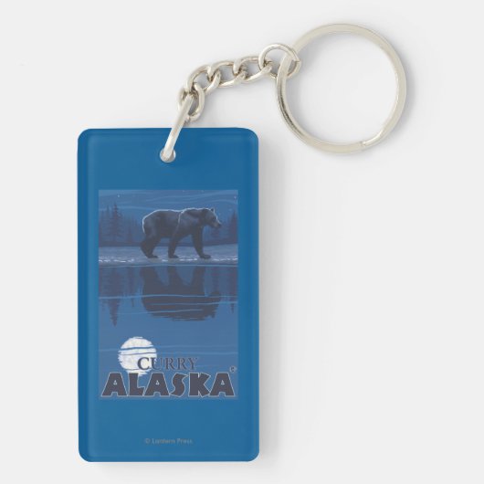 Beer in Moonlight - Curry, Alaska Sleutelhanger (achterkant)