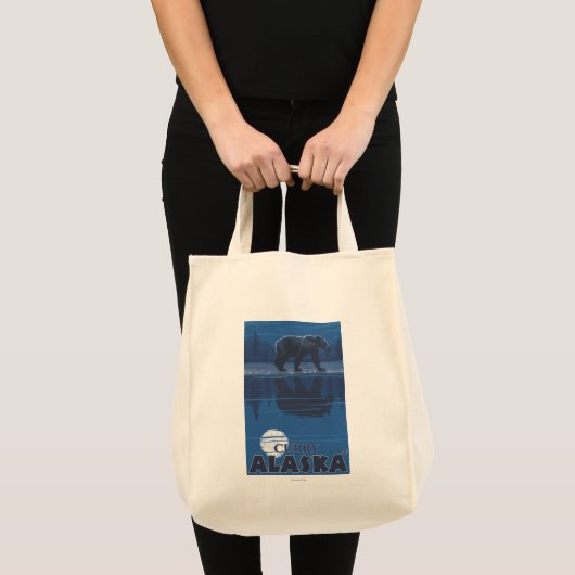 Beer in Moonlight - Curry, Alaska Tote Bag (Voorkant (product))