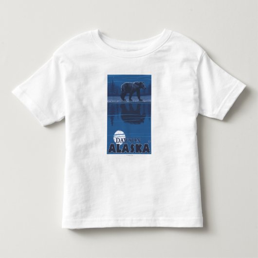 Beer in Moonlight - Dawson, Alaska Kinder Shirts (Voorkant)