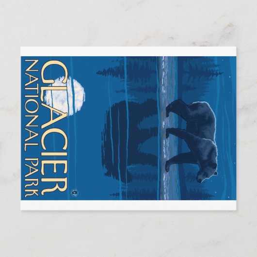 Beer in Moonlight - Glacier National Park, MT Briefkaart (Voorkant)