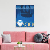 Beer in Moonlight - Glacier National Park, MT Canvas Afdruk (Insitu (Woonkamer))