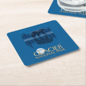 Beer in Moonlight - Glacier National Park, MT Kartonnen Onderzetters (Schuin)