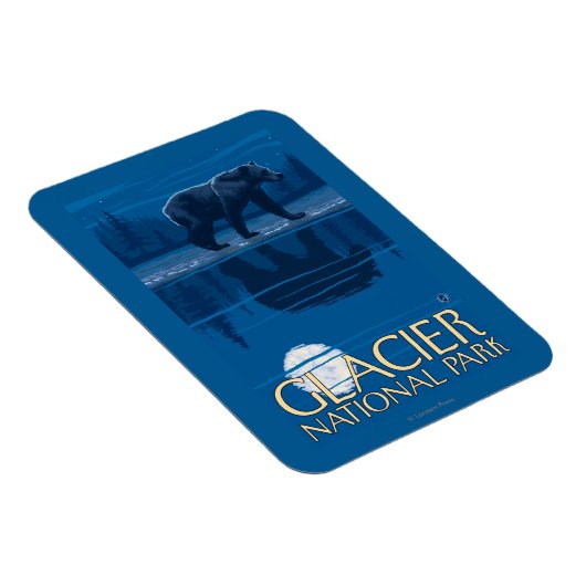 Beer in Moonlight - Glacier National Park, MT Magneet (Rechterzijde)