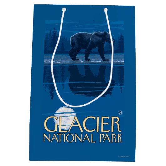 Beer in Moonlight - Glacier National Park, MT Medium Cadeauzakje (Achterkant)