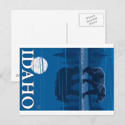 Beer in Moonlight - Idaho Briefkaart (Voorkant / Achterkant)
