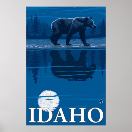 Beer in Moonlight - Idaho Poster (Voorkant)