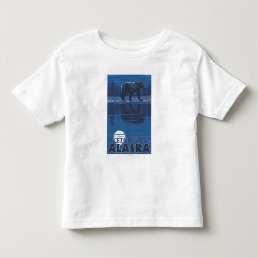 Beer in Moonlight - Ketchikan, Alaska Kinder Shirts (Voorkant)