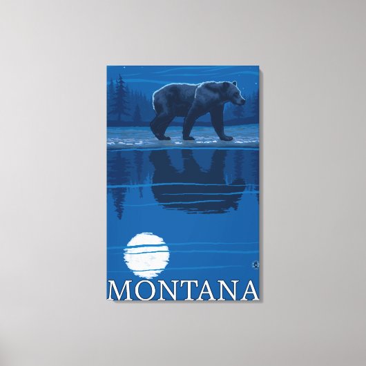 Beer in Moonlight - Montana Canvas Afdruk (Voorkant)