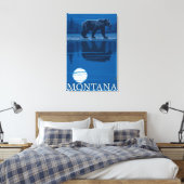 Beer in Moonlight - Montana Canvas Afdruk (Insitu (Slaapkamer))