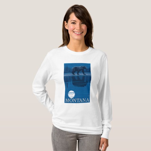Beer in Moonlight - Montana T-shirt (Voorkant volledig)