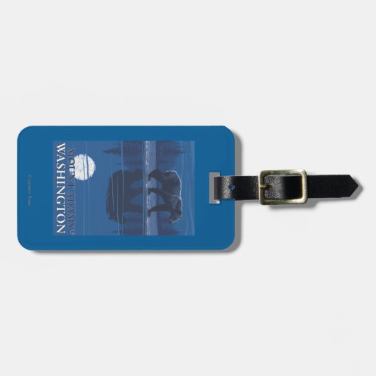 Beer in Moonlight - Mount Adams, Washington Bagagelabel (Voorkant horizontaal)