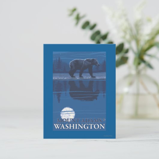 Beer in Moonlight - Mount Adams, Washington Briefkaart (Staand voorkant)