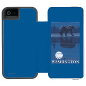 Beer in Moonlight - Mount Adams, Washington Incipio iPhone Portemonnee Hoesje (Agenda Open)