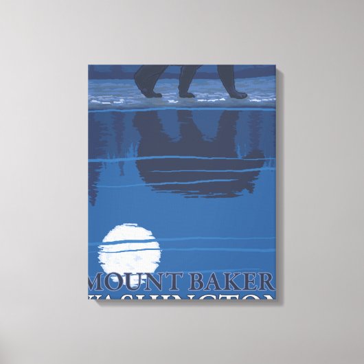 Beer in Moonlight - Mount Baker, Washington Canvas Afdruk (Voorkant)