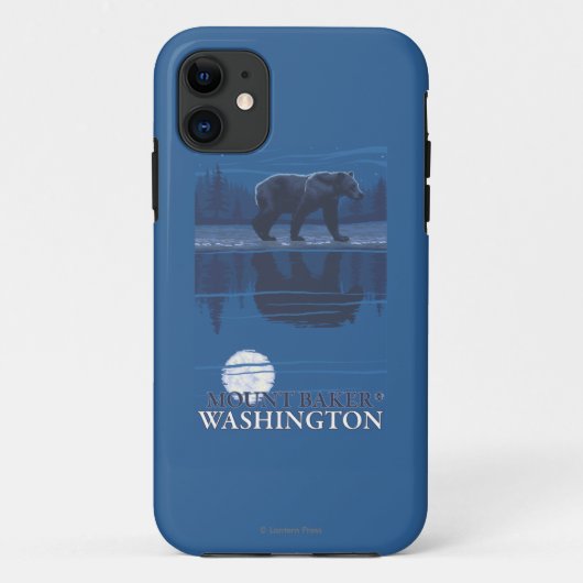 Beer in Moonlight - Mount Baker, Washington Case-Mate iPhone Case (Achterkant)
