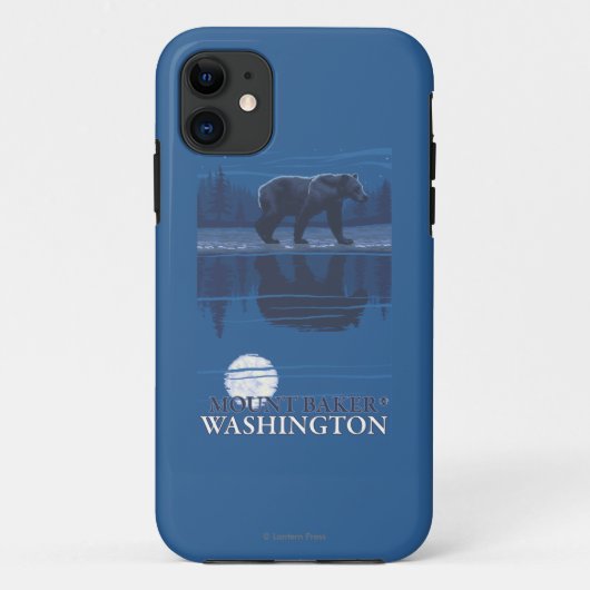 Beer in Moonlight - Mount Baker, Washington Case-Mate iPhone Case (Achterkant)