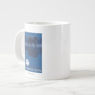 Beer in Moonlight - Mount Baker, Washington Grote Koffiekop