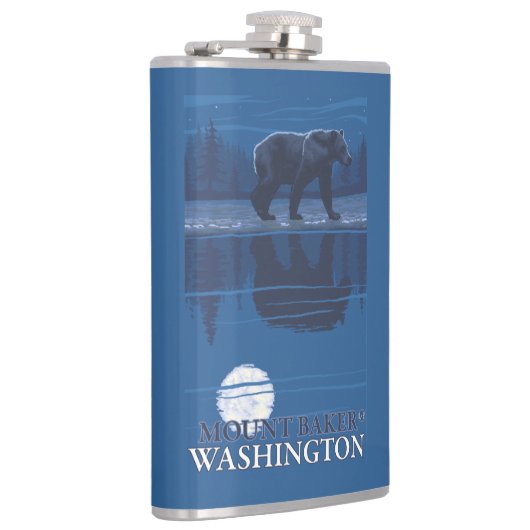 Beer in Moonlight - Mount Baker, Washington Heupfles (Rechts)