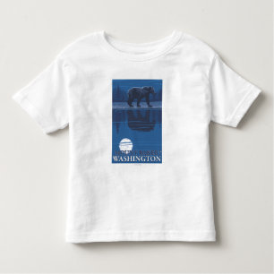 Beer in Moonlight - Mount Baker, Washington Kinder Shirts