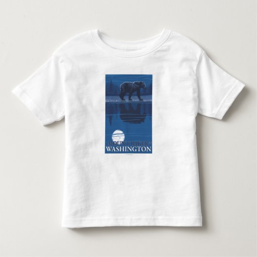 Beer in Moonlight - Mount Baker, Washington Kinder Shirts (Voorkant)