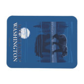 Beer in Moonlight - Mount Baker, Washington Magneet (Horizontaal)