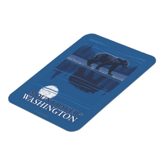 Beer in Moonlight - Mount Baker, Washington Magneet (Linkerzijde)