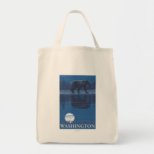 Beer in Moonlight - Mount Baker, Washington Tote Bag (Voorkant)