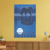 Beer in Moonlight - Mount Hood, Oregon Canvas Afdruk (Insitu (Woonkamer))