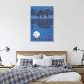Beer in Moonlight - Mount Hood, Oregon Canvas Afdruk (Insitu (Slaapkamer))