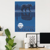 Beer in Moonlight - Mount Hood, Oregon Poster (Thuiskantoor)