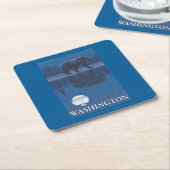 Beer in Moonlight - Mount Rainier, Washington Kartonnen Onderzetters (Schuin)