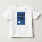 Beer in Moonlight - Mount Rainier, Washington Kinder Shirts (Voorkant)