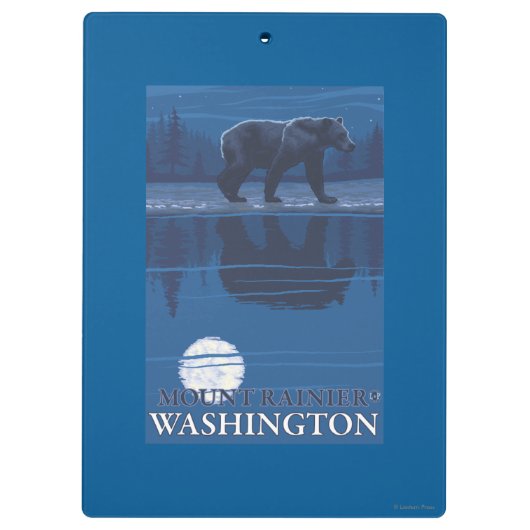 Beer in Moonlight - Mount Rainier, Washington Klembord (Achterkant)