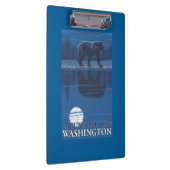 Beer in Moonlight - Mount Rainier, Washington Klembord (Rechts)