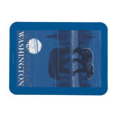 Beer in Moonlight - Mount St. Helens Magneet (Horizontaal)