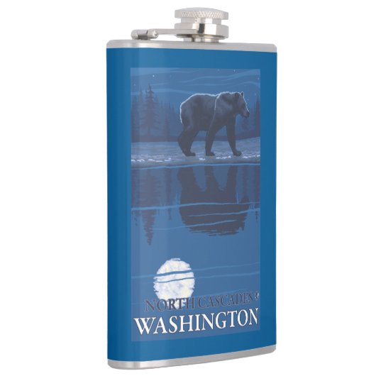 Beer in Moonlight - North Cascades, Washington Heupfles (Rechts)