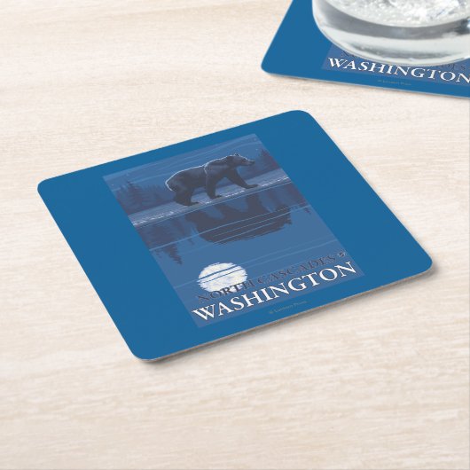 Beer in Moonlight - North Cascades, Washington Kartonnen Onderzetters (Schuin)