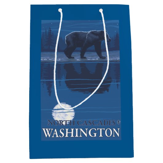 Beer in Moonlight - North Cascades, Washington Medium Cadeauzakje (Voorkant)