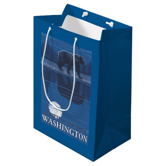 Beer in Moonlight - North Cascades, Washington Medium Cadeauzakje (Voorkant Gekanteld)