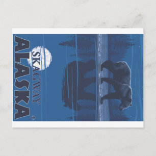 Beer in Moonlight - Skagway, Alaska Briefkaart