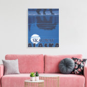 Beer in Moonlight - Skagway, Alaska Canvas Afdruk (Insitu (Woonkamer))